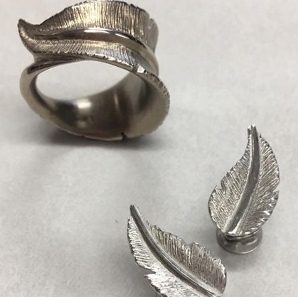 Ring und Ohrschmuck in Silber 925